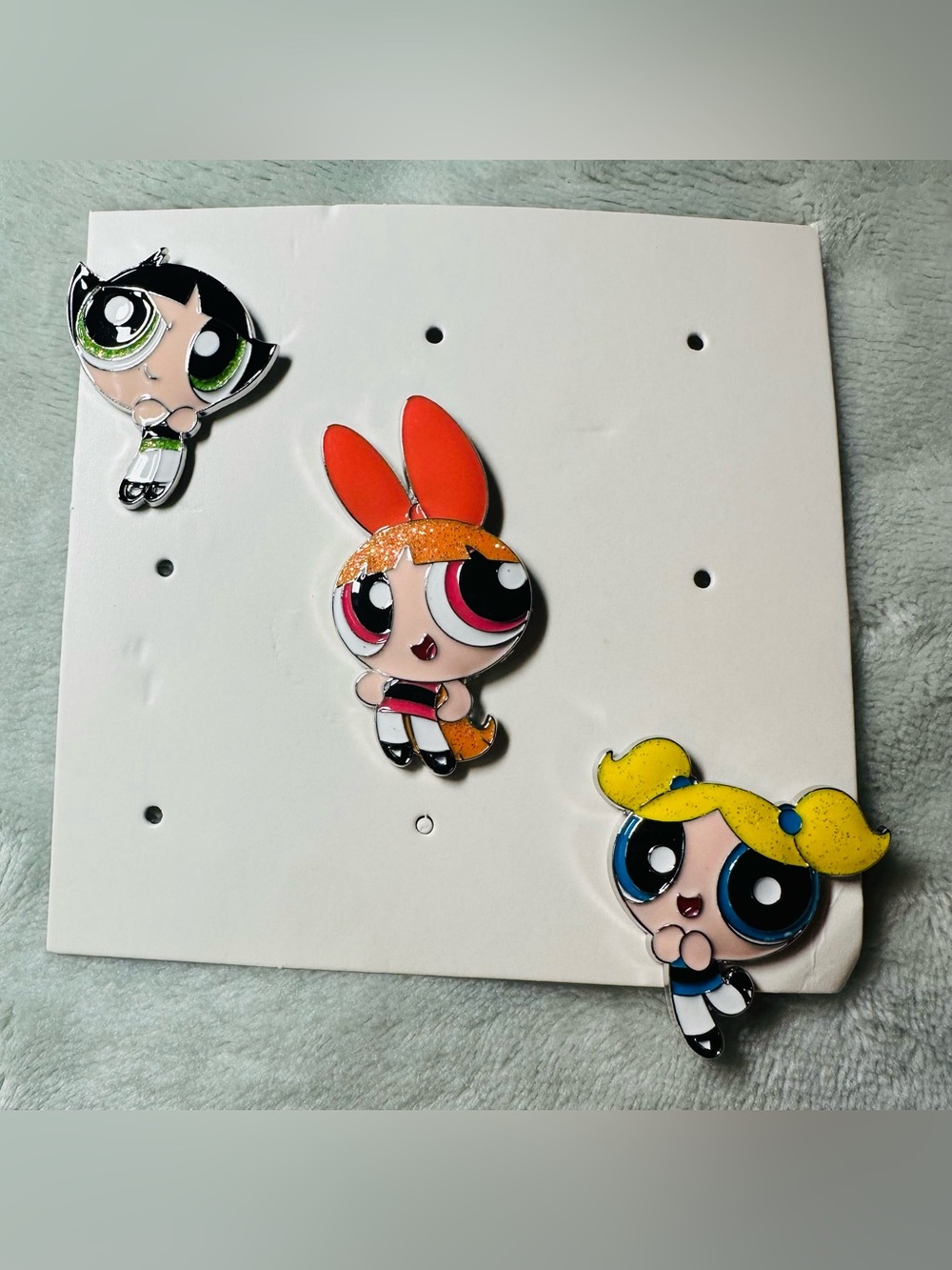 Powerpuff Girls Enamel Pins - Blossom, Bubbles & Buttercup (Set of 3)